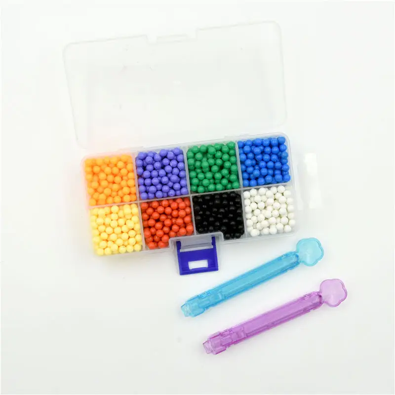 24 colors Water Sticky Perler Beados Pegboard Set  Nice Beads kits  Fuse Bead Jigsaw Puzzle education toys kids gift