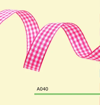 

3/8" Inch 9 mm or 10 mm tartan plaid gingham ribbon