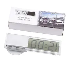 Car Electronic Clock TOP Quality Mini Digital Car Electronic Clock Durable Transparent LCD Display Digital With Sucker Universal