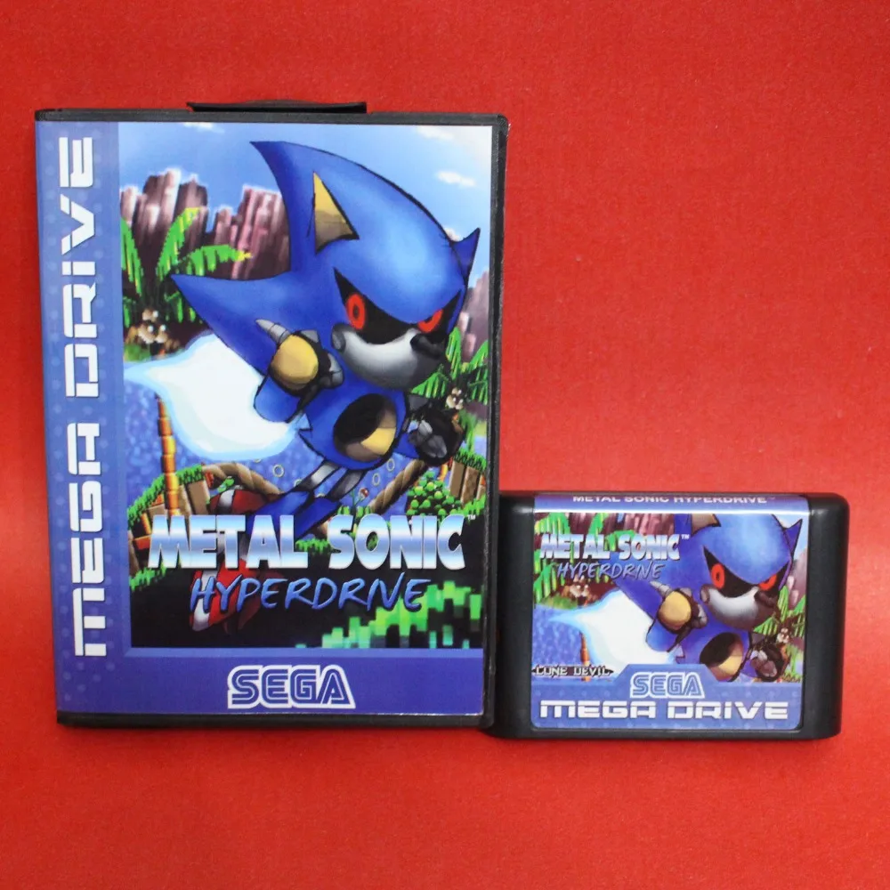 Металл Sonic Hyperdrive 16 бит MD карта с розничной коробкой для sega MegaDrive Видео игровой консоли системы