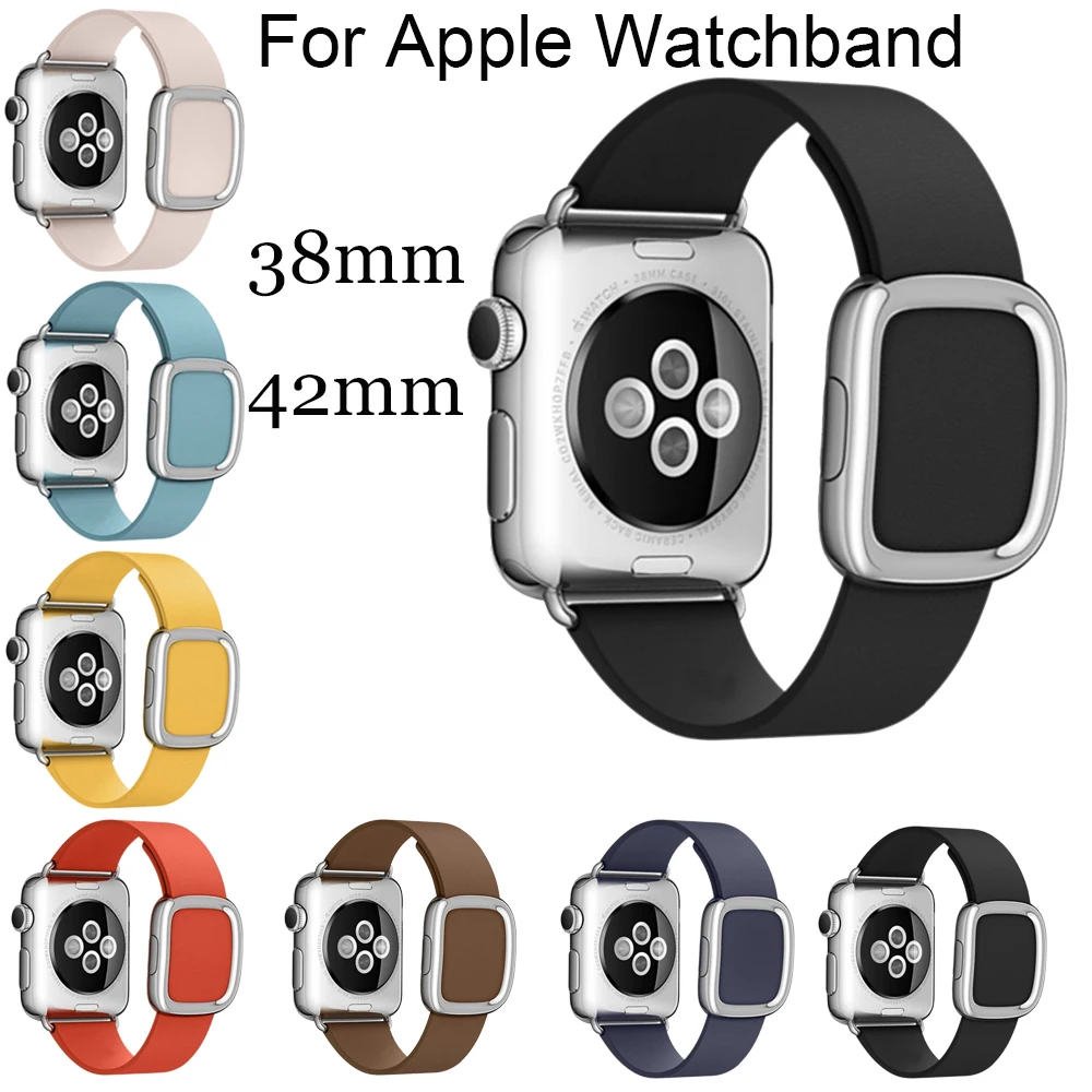 For Apple Watch Band Modern Buckle Band for iWatch bracelet 38MM 42MM Smooth Granada leather for