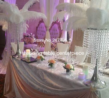 

no feathers including )PARTY DECORATION hangging acrylic crystal OSTRICH FEATHERS FOR WEDDING CENTERPIECE