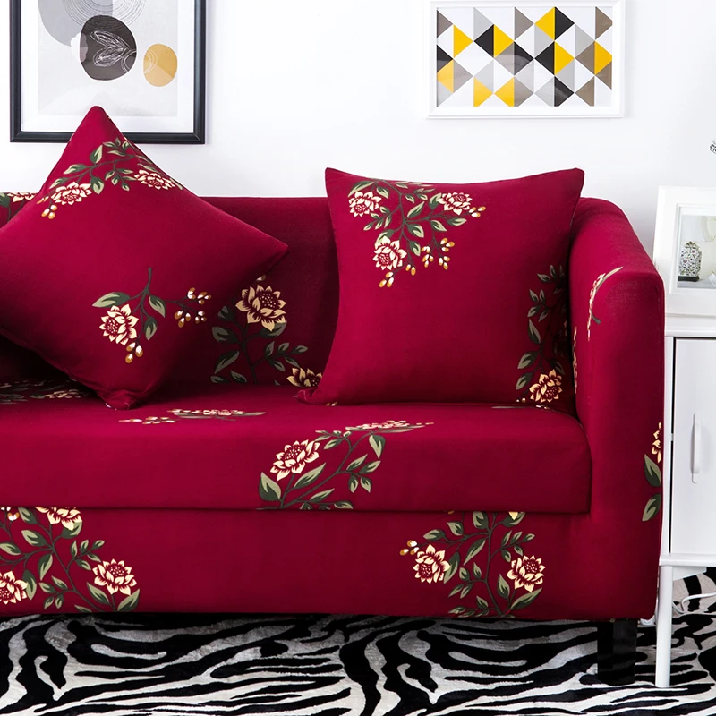 Цветы противоскользящие Чехлы для дивана для гостиной, полиэстер стрейч чехлы для диванов, мульти-размер Домашний Декор эластичные чехлы для диванов