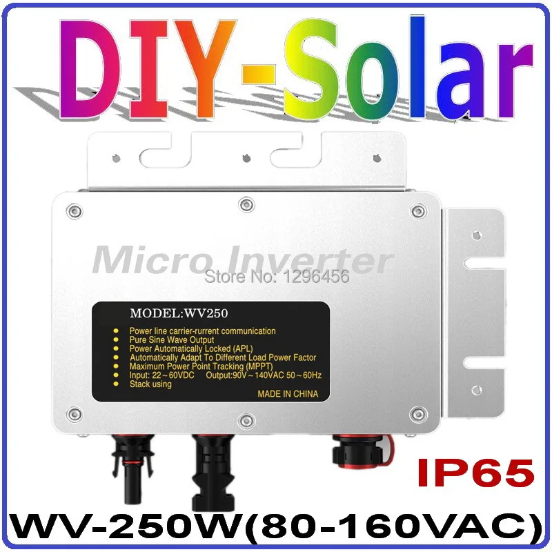 Сетевой инвертор 250 Вт Инвертор солнечной энергии вход DC22V ~ 50V выход AC90V 140V или AC180V