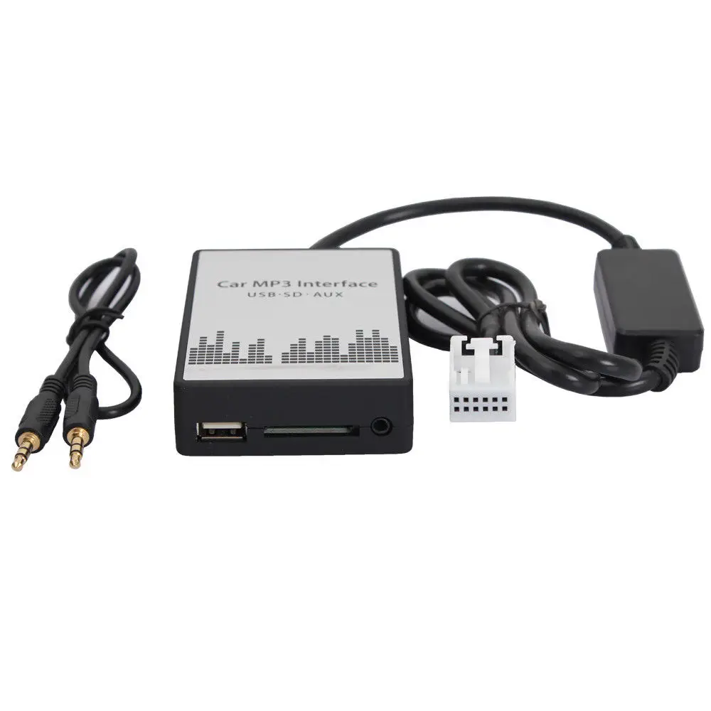 

Moonet Car cd Digital USB SD MP3 Aux 3.5mm Interface Audio Adapter for Peugeot RD4 QX388
