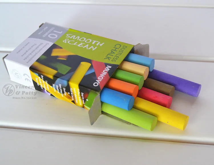 60 шт/лот безопасная безпыльная меловая ручка мелки для рисования для детей игрушки Аксессуары для офиса школьные принадлежности tizas escolar 6874
