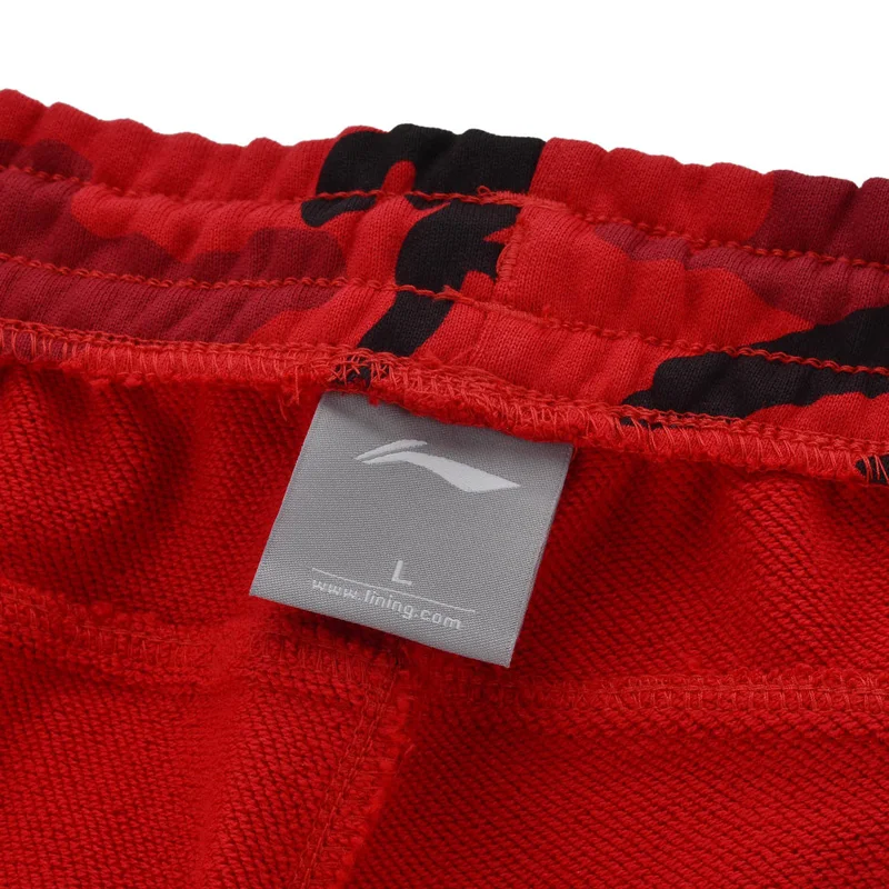 Li Ning мужские спортивные штаны с дышащей подкладкой из 100% хлопка брюки AKLM313