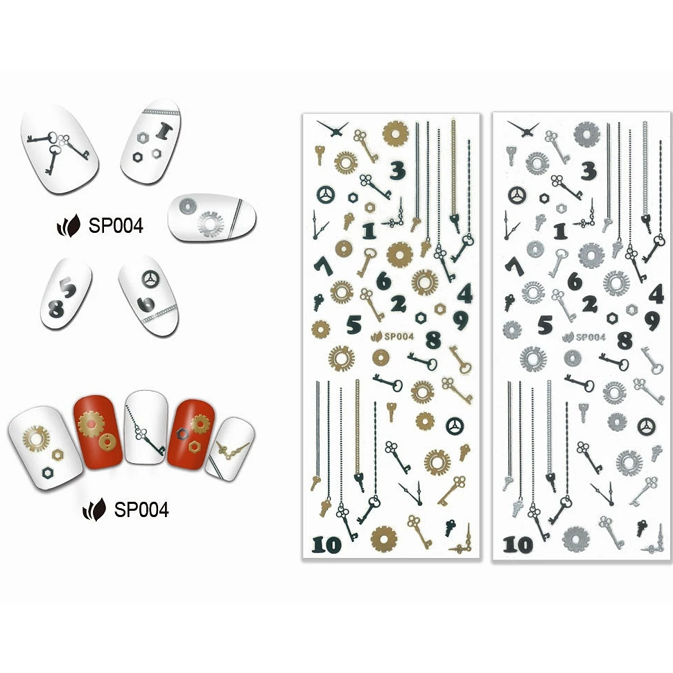 2 упаковки/партия самоклеящиеся 3D Наклейки для ногтей|nail slider|nail art nailstickers gold |