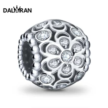 DALARAN 925 пробы Серебряный Бисер Очарование цветы популярные дикий европейский браслет из бисера ожерелье ювелирные изделия аксессуары