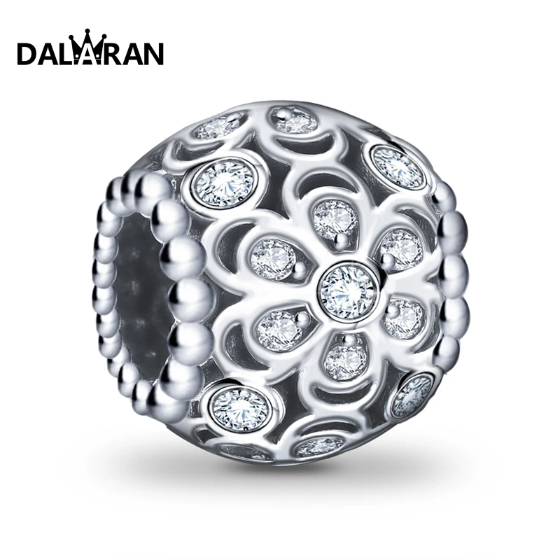 

DALARAN 925 sterling silver beads charm flowers popular wild European beads bracelet necklace jewelry accessories