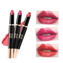 Мэтт Губная помада длинный поворотный Водонепроницаемый туман Уход за кожей лица матовый шелк Бархат Губная Помада прочного Макияж инструмент labiales матовая maquiagem
