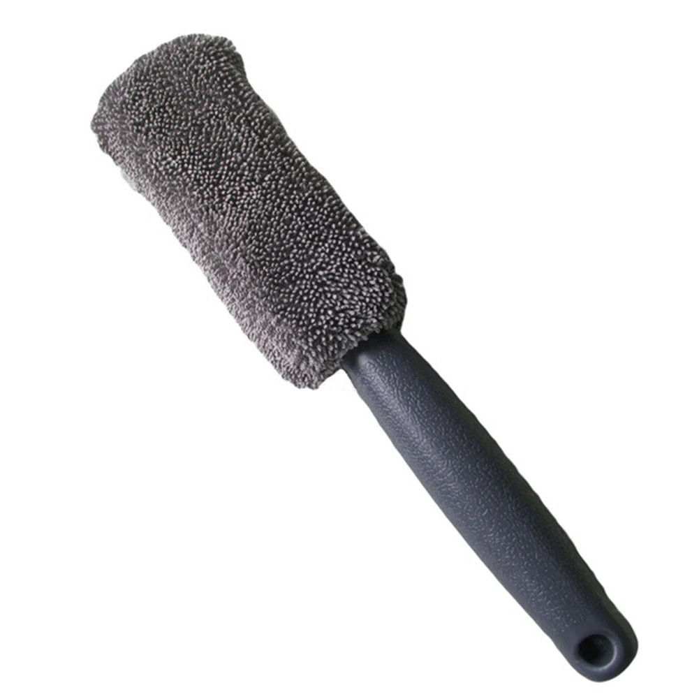 Microfiber Wheel Tire Rim Brush Washing Cleaner Tool for Car Truck NR-shipping - Цвет: Темно-серый