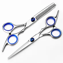 Profesional 6 pulgadas 4cr13 tijeras de pelo de color corte salón del corte del pelo tijeras makas peluquero adelgazamiento tijeras de peluquería