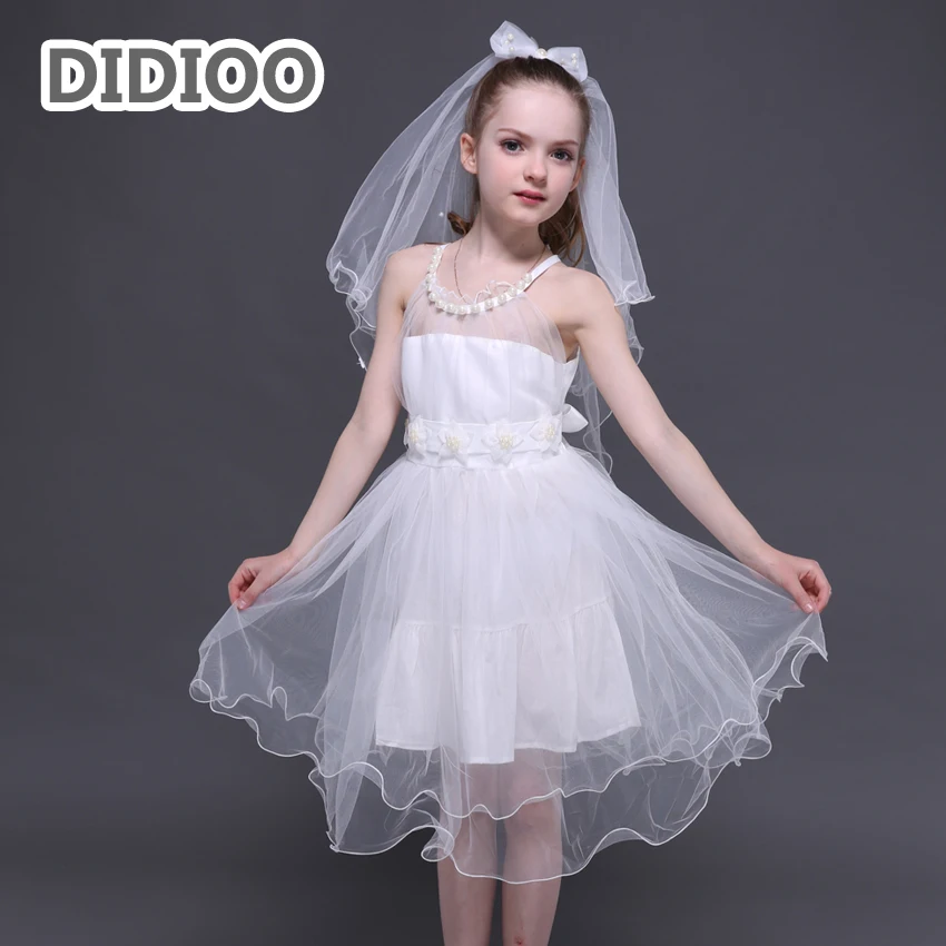 Flower Girls Wedding Dresses Elegant Mesh Tulle Dresses For Girls Ball