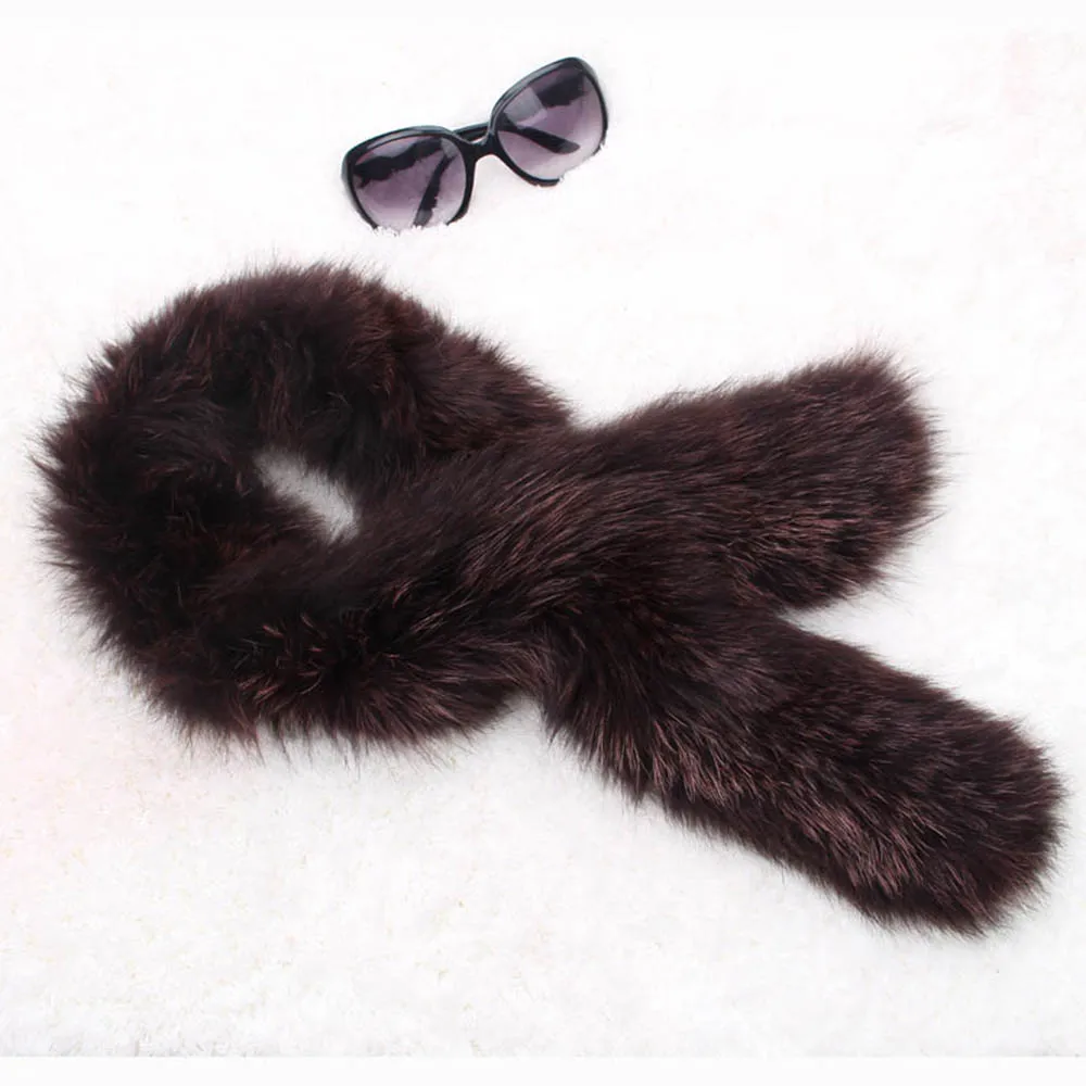 fox fur scarf brown color 