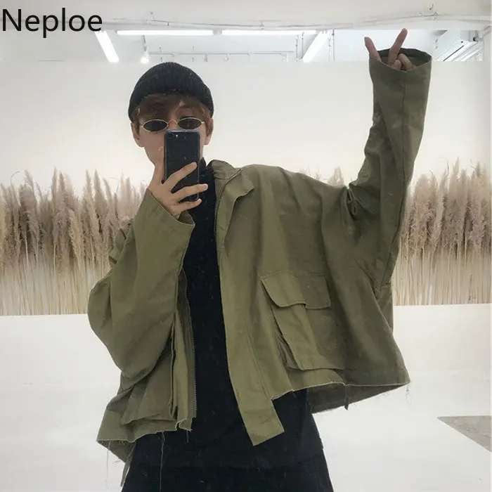 Neploe Harajuku необычная свободная короткая куртка для отдыха мужская и женская на