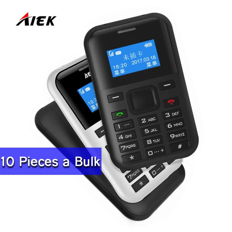 Wholesale Price 10 Pieces a Bulk Original AIEK AEKU C8 500mAh Battery Long Standby Card Phone