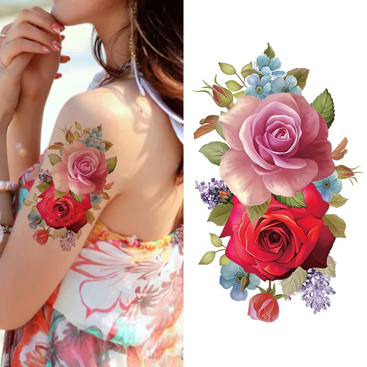 Наклейки на тело женские водостойкие 1 шт.|henna temporary tattoos|flower armarm shoulder |