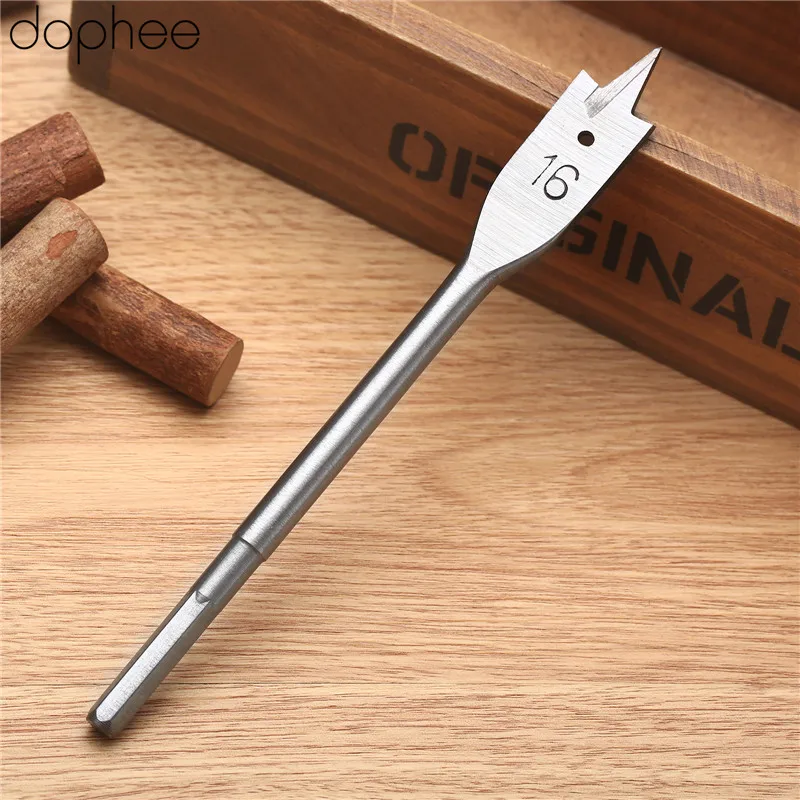 dophee 6MM-40MM Titanium Coated Spade Flat Head Wood Boring Drill Bits Power Tools For Hand Drill Wood Drilling Woodworking Tool
