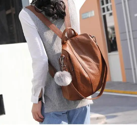Модный простой женский рюкзак, Водонепроницаемые рюкзаки для женщин, большая вместительность, школьные сумки для девочек, брендовая Противоугонная дорожная сумка