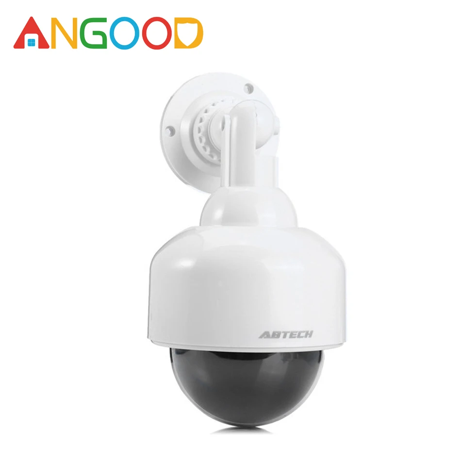 

ANGOOD Waterproof Dummy Dome PTZ Fake Camera Indoor Outdoor Security Simulation Camera CCTV Blinking Red LED Light Monitor