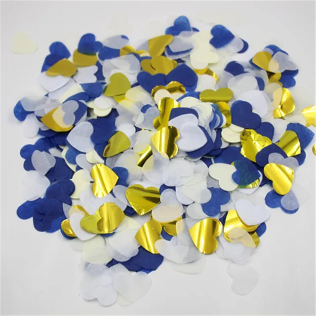Navy White Gold Paper Confetti Baby Shower Decor Wedding Reception Navy White Gold Paper Confetti Baby Shower Decor Wedding Reception
