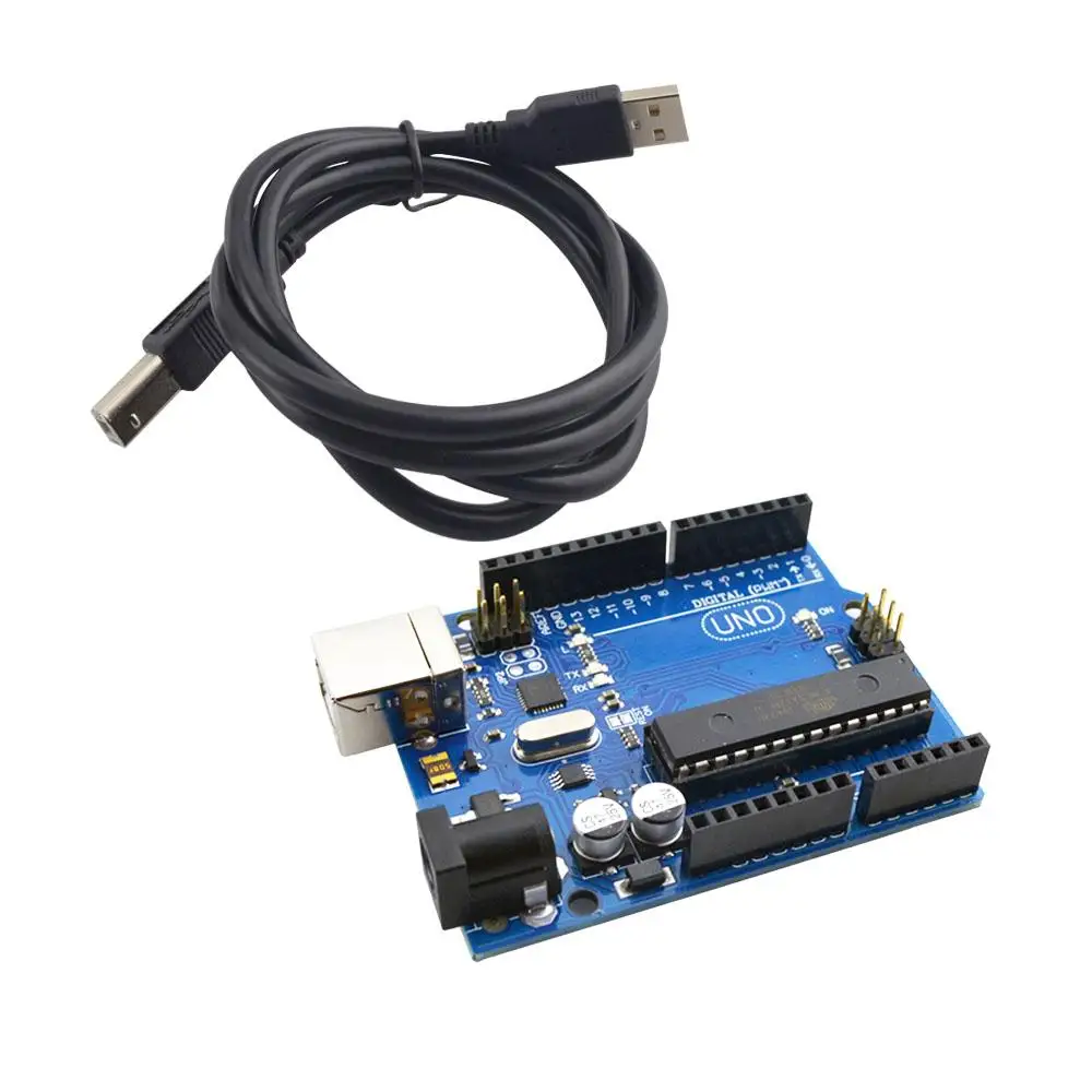 

STEPPERONLINE One Set UNO R3 Board ATmega328P Chip 16MHz for Arduino UNO R3 Development Board + USB Cable