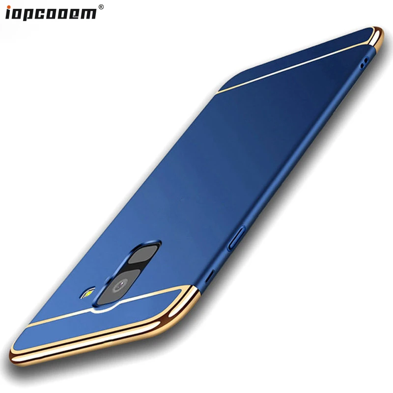 Для Samsung Galaxy J6 2018 чехол Роскошный для задней панели Покрытие 3 в 1 Твердый Чехол