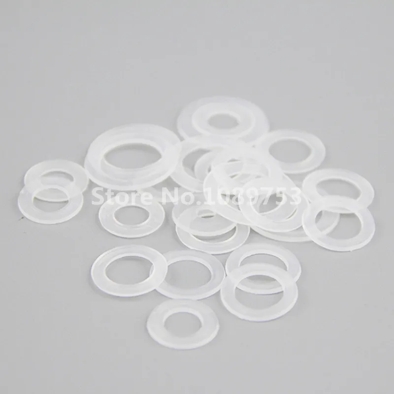 100Pcs DIN125 ISO7089 M2 M2.5 M3 M4 M5 M6 M8 White Plastic Nylon Washer Plated Flat Spacer Seals Washer Gasket Ring NL03_