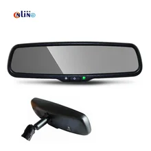 HD 800*480 4.3 “Soporte Especial Espejo Retrovisor del Coche de TFT LCD Monitor de Vídeo 2 Entrada de Vídeo Para Cámara de Visión Trasera