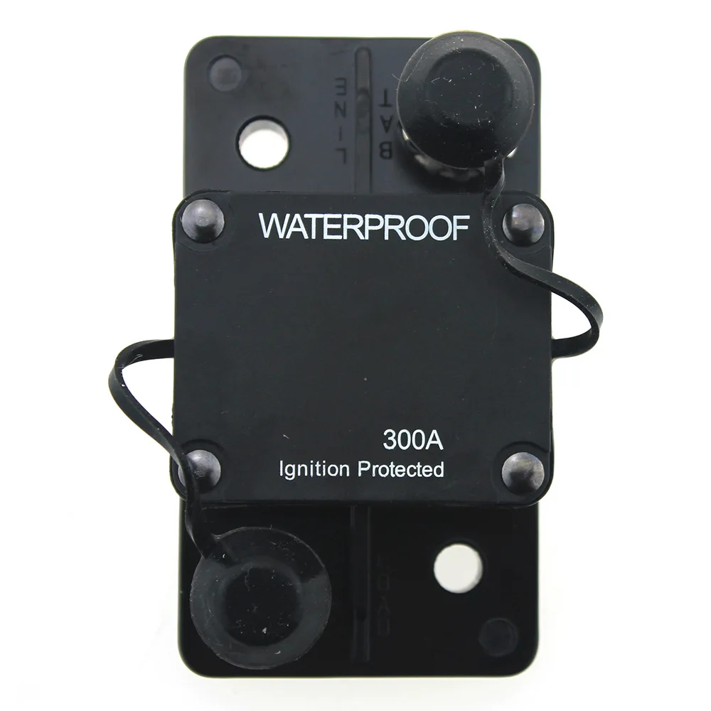 12V 48VDC 300A Waterproof Circuit Breaker Fuse Holder with Manual Reset