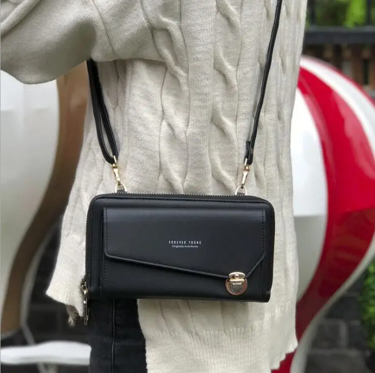 

Explosion models hot women's zipper clutch bag large-capacity slung fashion European and American long wallet