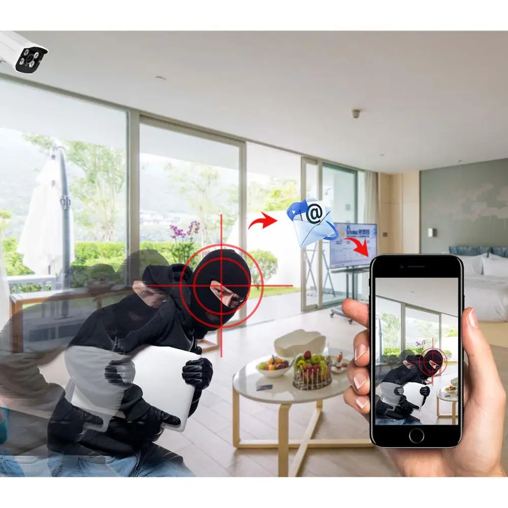  AZISHN 5MP HD IP Security Camera H.265 Hi3516E + SONY IMX335 sensor Outdoor IP66 Waterproof CCTV Ho - 33038070119