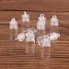 100pcs 11*22*6.5mm 1ml Mini Glass Wishing Bottles Tiny Jars Vials With Plastic Stopper 1
