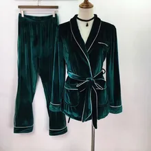 Yomrzl A350 Новое поступление Весна и осень повседневные женские пижамы набор роскошный 2 шт. комплект для сна Пижама с длинным рукавом