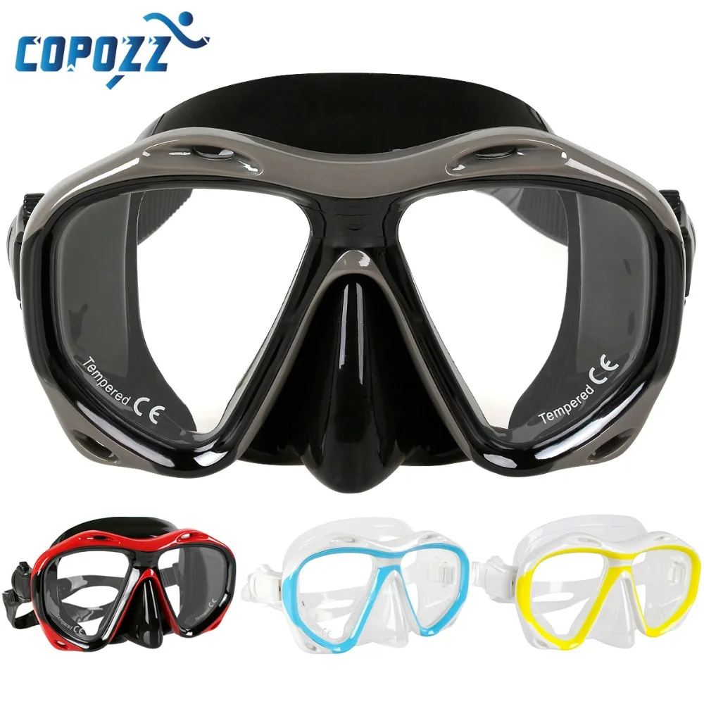 Copozz العلامة التجارية المهنية تحت الماء الصيد الغوص قناع الغوص الغوص الحر الغوص قناع مرنة سيليكون كبيرة إطار نظارات Copozz العلامة التجارية المهنية تحت الماء الصيد الغوص قناع الغوص الغوص الحر الغوص قناع مرنة سيليكون كبيرة إطار نظارات