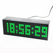 Second Generation Large Led Digital Wall Clock 6 Groups of Alarm Table Clock Countdown Timers Snooze with Calendar