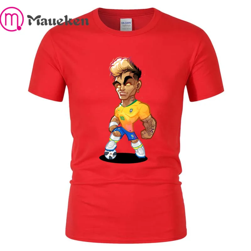 New 2019 neymar cartoon T Shirt cotton short sleeve T-shirt for fan gift 0324-26