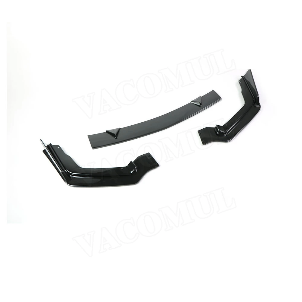 Para Q50 2018 3 piezas ABS coche parachoques delantero labio Spoiler Splitters para Infiniti Q50S 2014-2019 Auto Exterior piezas cabeza barbilla pala