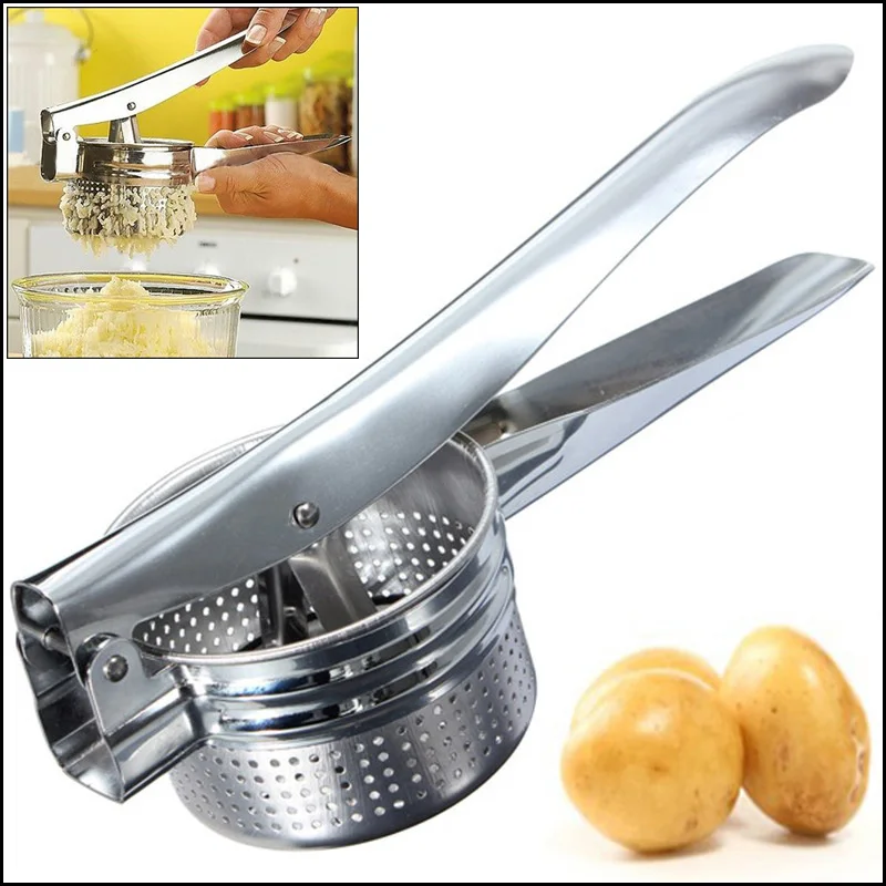 by DHL or EMS 50 pcs Stainless Steel Potato Masher Ricer Puree Fruit