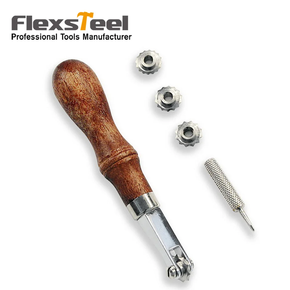 

Leathercraft Spacer Plier Embossing System Set with Four Wheels 3-3.5-4-5mm For DIY Leather Craft Design Punch Tool
