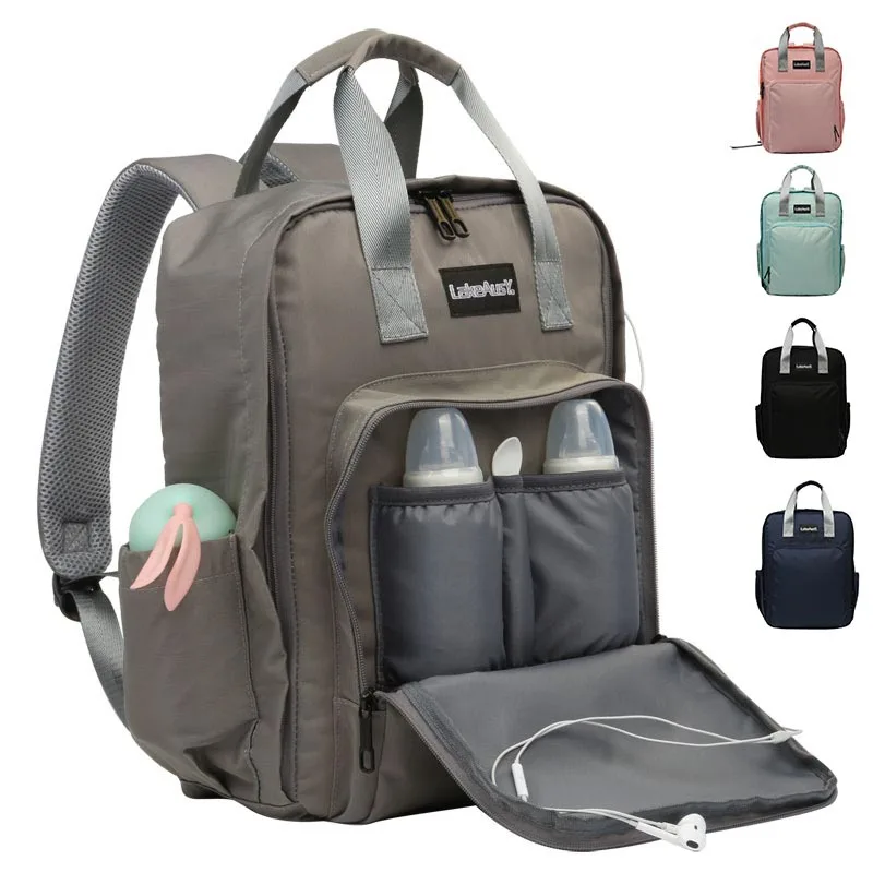 

USB Mother diaper backpack waterproof mom Maternity Nappy Bag Large Capacity Baby Care Bags Multifunctional Mummy Diaper Bag