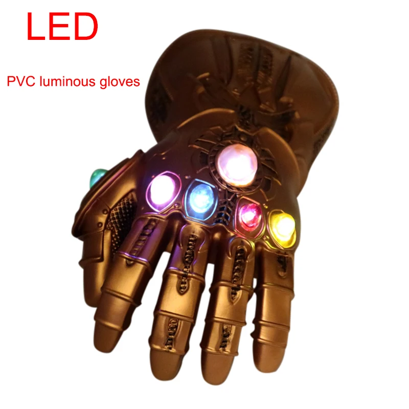 

Avengers Infinity War Thanos Infinity LED Gauntlet Cosplay Gloves PVC Action Figure Model Doll Toys Gift Halloween Accessories
