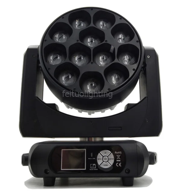 

10/lot Individually Controlled led beam wash lyre 12x40w rgbw 4 in 1 dmx moving head zoom led stage lighting