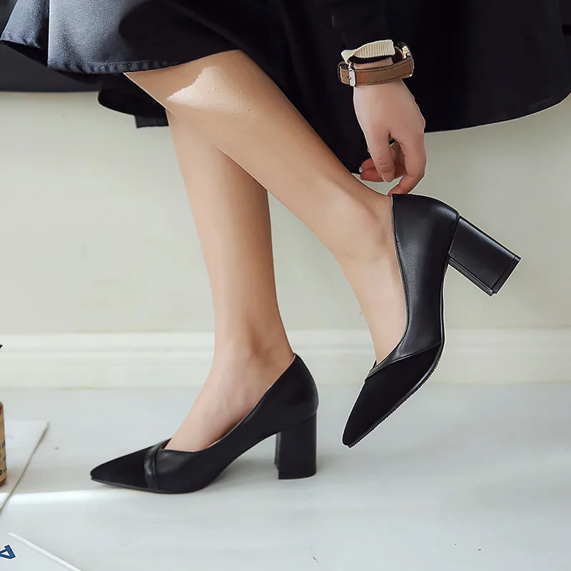 33 Women Elegante Wedding nero donna Size Square pumps alti Prom Tacchi Fashion Shoes 43 Beige For Asumer Big qE7FF8