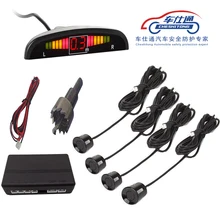 7 colori sensore 1 Set Car LED Sensore di Parcheggio Display del Kit 4 Sensori per tutte le auto Reverse Assistenza Backup Radar Monitor sistema