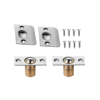 

2 Set with Satin Finish Steel Catch Door Hardware Closet Catch Ball Catch High Quality Stainless Adjustable for Home Use
