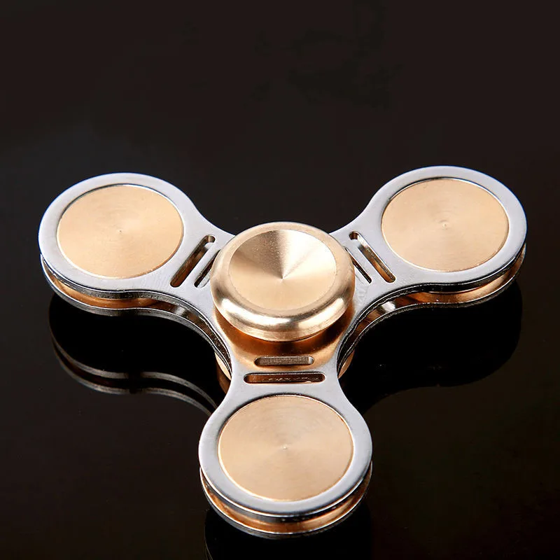 EDC руки Spinner Металлический Tri-Spinner handspinner сплав EDC руки Spinner Для аутизма и СДВГ подарок на день рождения стресс взрослых малыш