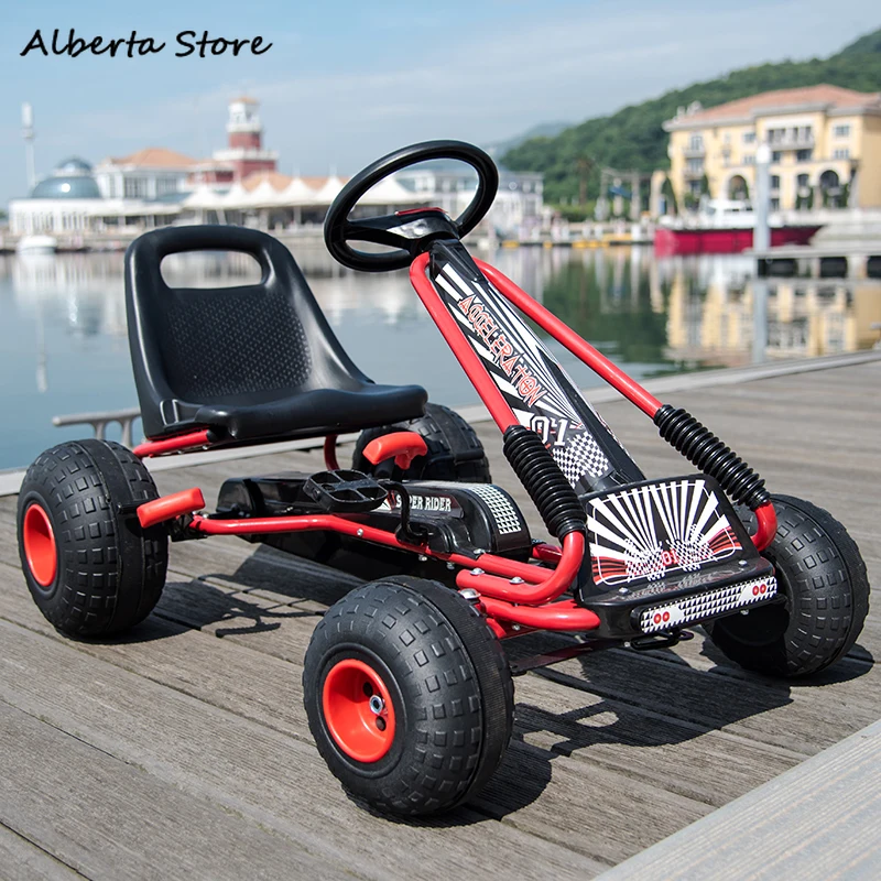 

Fashion Ride on Car Children Karting Four Wheels Pedal Exercise Fitness Toy Car Can Sit Baby Beach Stroller Can Forward Backward
