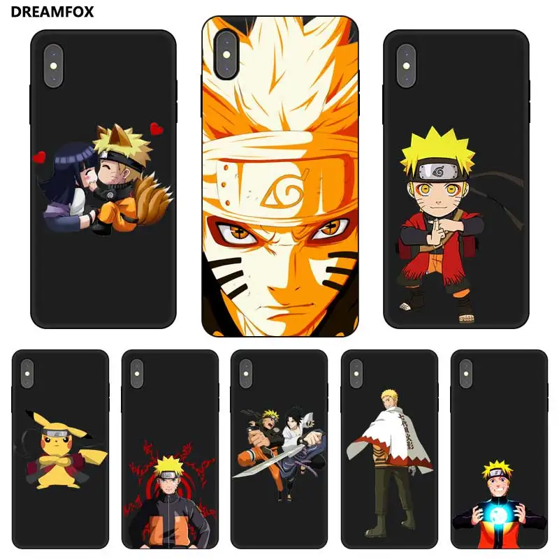P129 Naruto Black Silicone Case Cover For Apple iPhone 11 Pro XR XS Max X 8 7 6 6S Plus 5 5S SE |